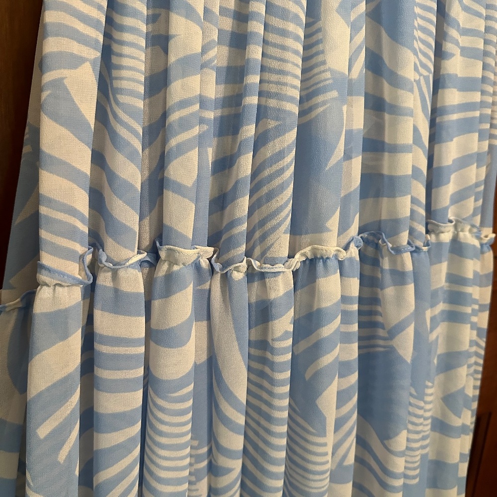 NEW Anthropologie Misa Los Angeles Kalita Maxi Dress in Casablanca Blue Shell XL - Picture 10 of 15